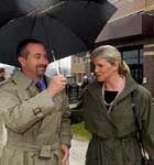 David Lemak and wife, Janice Ryan, leave the DuPage County Courthouse. (AP Photo/Stephen J. Carrera)